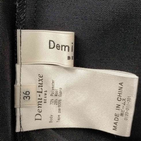 デミルクスビームス Demi-Luxe BEAMS 薄手 バンドカラー 長袖ワンピース レディース JPN:36