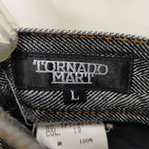 トルネードマート TORNADO MART 00s ヘリンボーン ボタンフライベルボトムデニム Y2K メンズ JPN:L