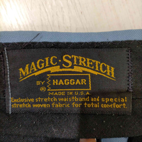HAGGAR MAGIC STRETCH USA製 scovillジッパー スラックスパンツ メンズ