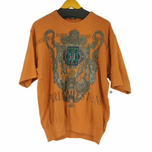 ハーディエミス hardy amies フロントラバー刺繍デザイン S/S ニット メンズ import:L