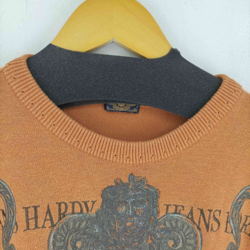 ハーディエミス hardy amies フロントラバー刺繍デザイン S/S ニット メンズ import:L
