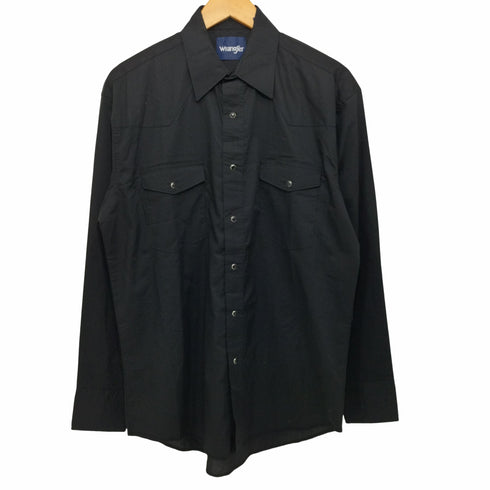 ラングラー Wrangler Long Sleeve Western Shirt(Black) ブラックウエスタンシャツ メンズ M