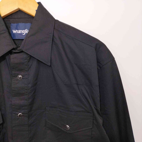 ラングラー Wrangler Long Sleeve Western Shirt(Black) ブラックウエスタンシャツ メンズ M