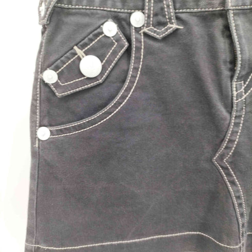 バーバリーズブルーレーベル BURBERRYS BLUE LABEL ブラック デニム ミニ スカート レディース UK:25
