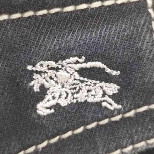 バーバリーズブルーレーベル BURBERRYS BLUE LABEL ブラック デニム ミニ スカート レディース UK:25