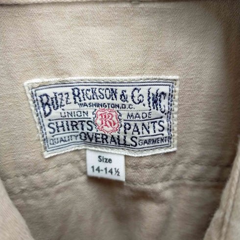 バズリクソンズ BUZZ RICKSONS コントラクターシャツ メンズ 14-14-1/2