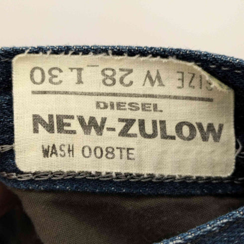 ディーゼル DIESEL ロゴプレート ダメージ加工 裏ポケ チェック柄 ボタンフライ デニムパンツ Y2K メンズ W28 L30