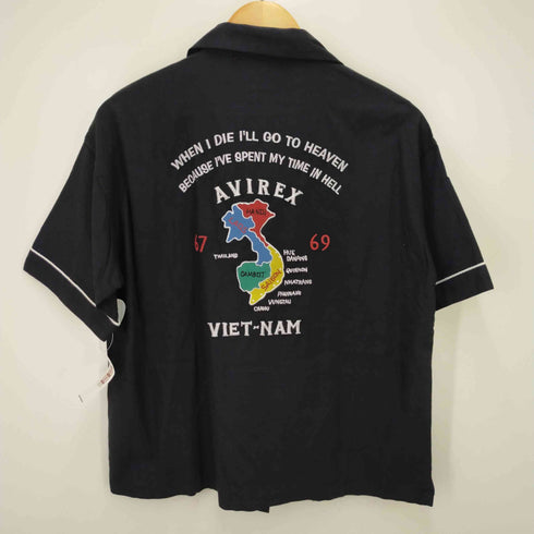 ピーエックス アヴィレックス PX AVIREX 背面BIG刺繍オープンカラーシャツ メンズ JPN:L