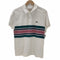ラコステ LACOSTE SLIM FIT ボーダー柄 ワッペン ポロシャツ メンズ import:M