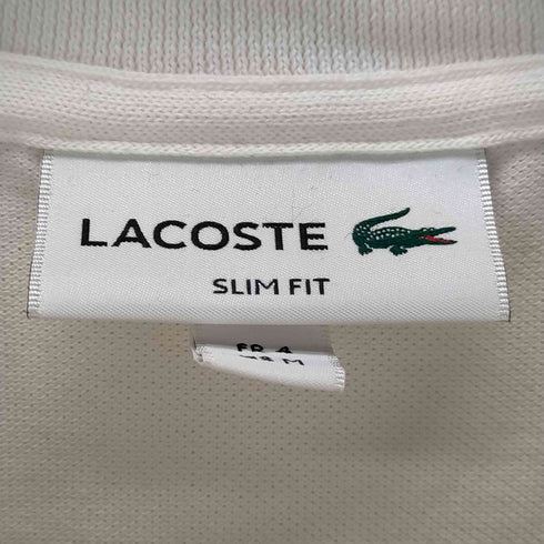 ラコステ LACOSTE SLIM FIT ボーダー柄 ワッペン ポロシャツ メンズ import:M