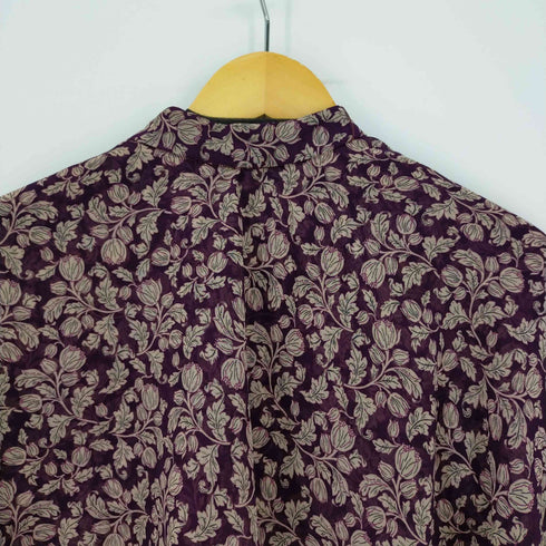 ザラ ZARA シアーブラウス 総柄 レディース import:M