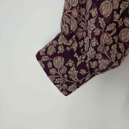ザラ ZARA シアーブラウス 総柄 レディース import:M