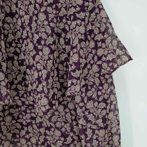 ザラ ZARA シアーブラウス 総柄 レディース import:M