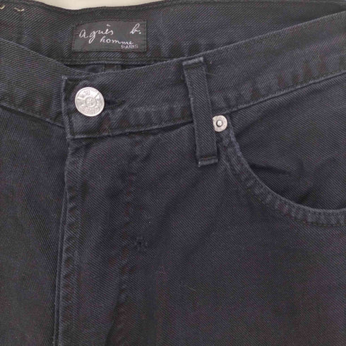アニエスベーオム Agnes b.homme ボタンフライブラックデニムパンツ メンズ 31