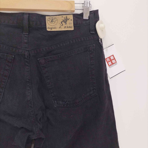 アニエスベーオム Agnes b.homme ボタンフライブラックデニムパンツ メンズ 31