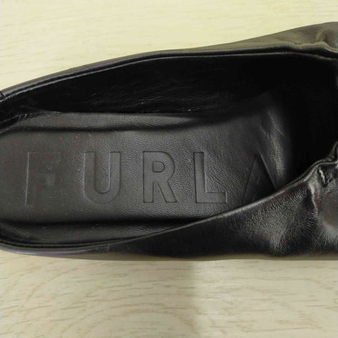 フルラ FURLA スクエアトゥレザーバレエシューズ レディース 36