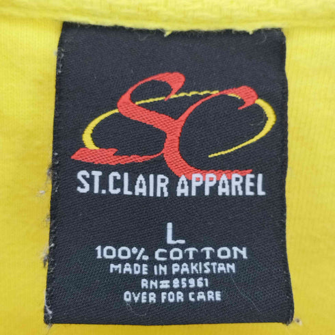 ST.CLAIR APPAREL 00S レーシング刺繍 コットン ポロシャツ メンズ import:L