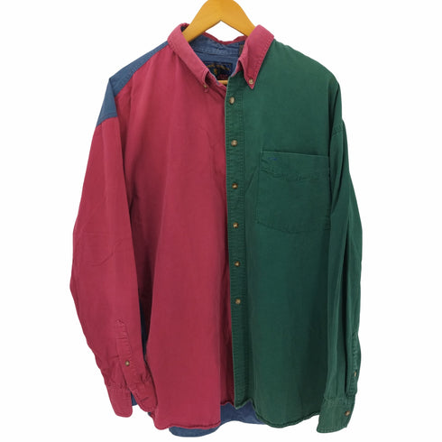 APPAREL WORKSHOP マルチカラー 切替 コットン L/S シャツ メンズ JPN:L