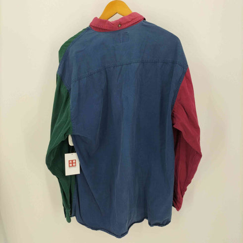 APPAREL WORKSHOP マルチカラー 切替 コットン L/S シャツ メンズ JPN:L