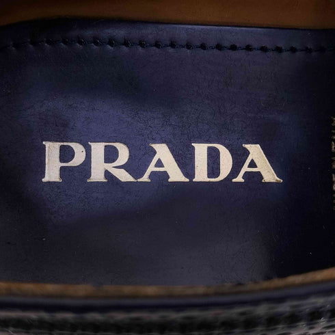 プラダ PRADA エスパドリーユ ウィングチップ レザーシューズ レディース EUR:36