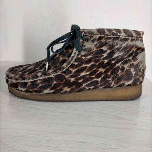 クラークスオリジナル CLARKS ORIGINALS WALLABEE BOOT レオパード柄 ハラコ ワラビー メンズ JPN:40