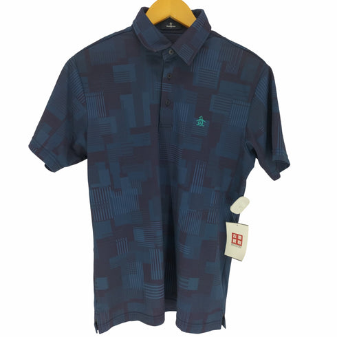 マンシングウェア Munsingwear 22SS ゴルフウェア サンスクリーン アウトラスト 総柄プリント 半袖ポロシャツ メンズ JPN:L