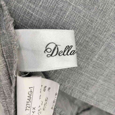 Della luce 七分袖 ストレッチ ノーカラージャケット レディース JPN:M