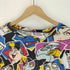 90S 銀タグ USA製 総柄 アニメ 悪役 キャラクター プリント S/S Tシャツ メンズ L/XL
