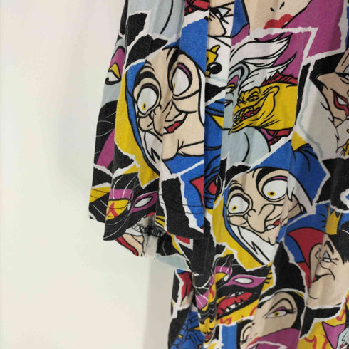 90S 銀タグ USA製 総柄 アニメ 悪役 キャラクター プリント S/S Tシャツ メンズ L/XL