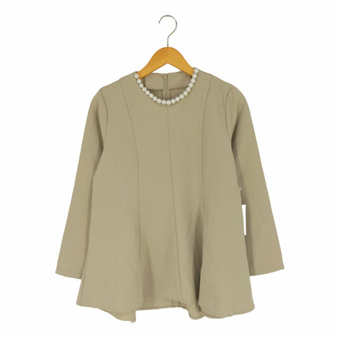 ユアーズ urs パール付ヘムライントップス レディース JPN:M