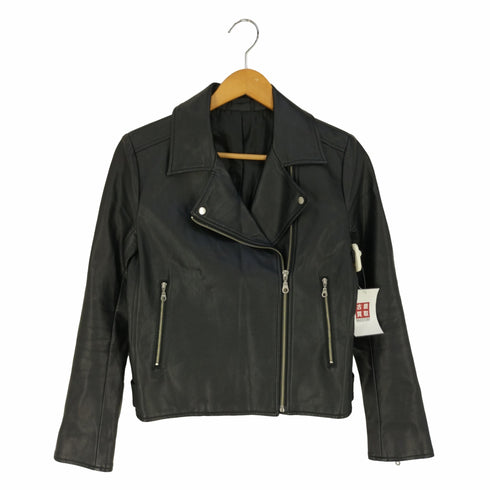 ジーユー GU フェイクレザー ライダースジャケット レディース JPN:M