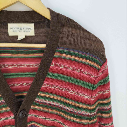 デニムアンドサプライ ラルフローレン DENIM & SUPPLY RALPH LAUREN ネイティブボーダー コットンリネン カーディガン メンズ import:M