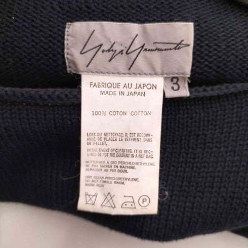 ヨウジヤマモト Yohji Yamamoto ボートネック S/S コットンニット レディース JPN:3