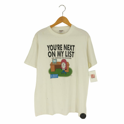 オニータ ONEITA 90s PowerPro シングルステッチ キャラクタープリント クルーネックTシャツ メンズ import:L