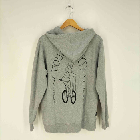 フォーサーティ 430 fourthirty フロントロゴ刺繍 背面プリント ジップアップパーカー メンズ JPN:2