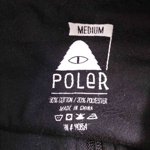 ポーラ POLER 胸元 バックプリント ジップアップパーカー メンズ import:M