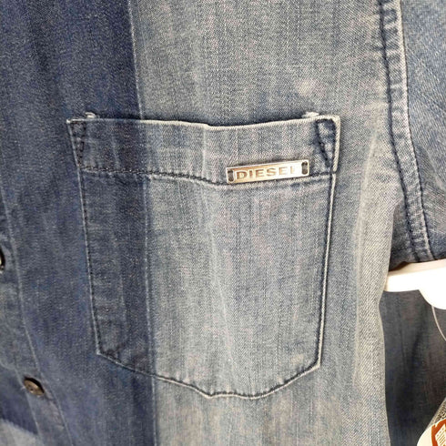 ディーゼル DIESEL ボックス配色デニムシャツ レディース