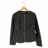 ザラ ZARA ノーカラー フェイクレザージャケット レディース import:L