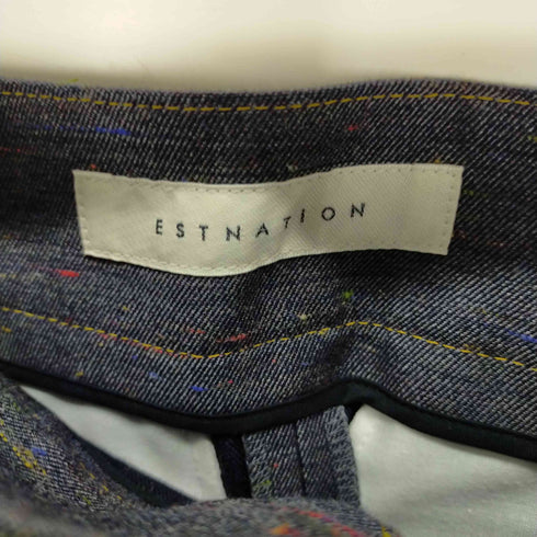 エストネーション ESTNATION ボタンラップ メランジ台形スカート レディース 36