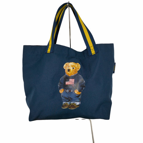 ポロラルフローレン POLO RALPH LAUREN ポロベアー プリントトートバッグ ポーチ付き レディース