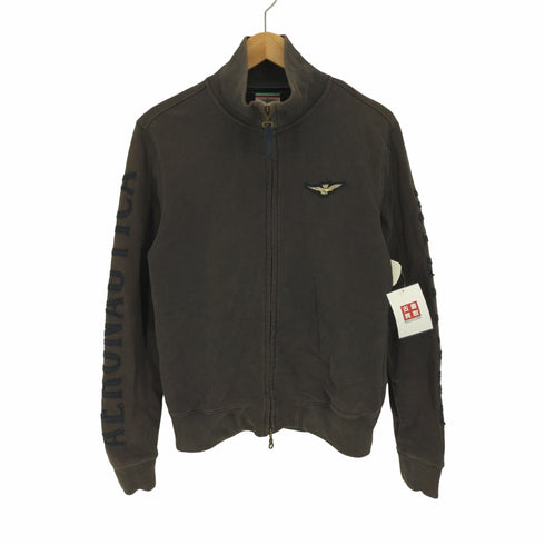 アエロナウティカミリターレ AERONAUTICA MILITARE MILITARE フロントワッペン ジップアップ スタンドカラー トラックジャケット Y2K メンズ import:S