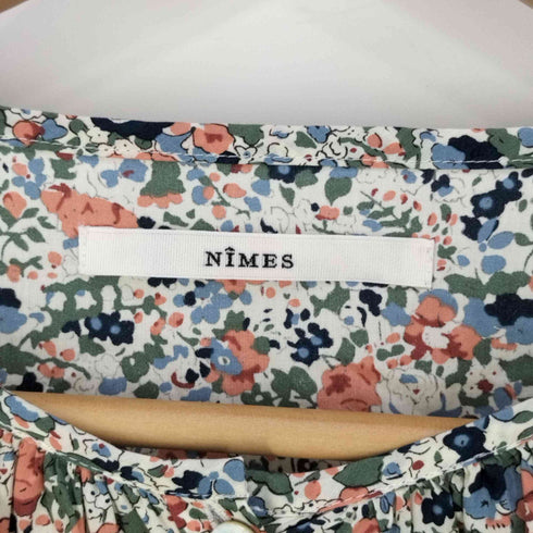 ニーム NIMES 花柄ギャザーブラウス レディース