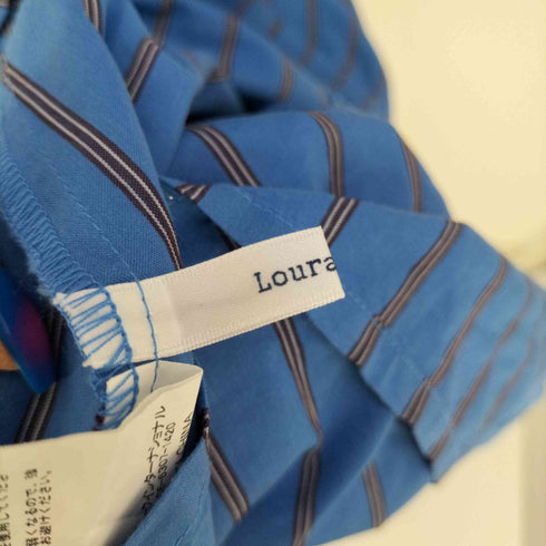 Loura meme ストライプ 半袖 シャツワンピース レディース FREE