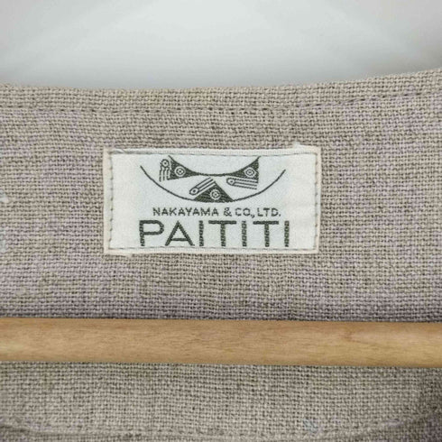 paititi リネン ノーカラージャケット レディース