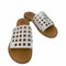 Eder Shoes ホワイトパンチング フラットサンダル レディース JPN:38