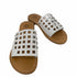 Eder Shoes ホワイトパンチング フラットサンダル レディース JPN:38