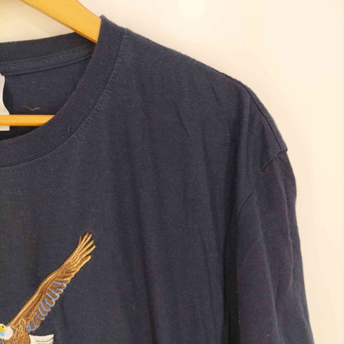 TEEMAX アニマル刺繍 クルーネックTシャツ メンズ import:XXL