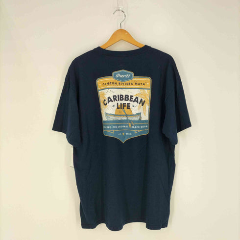 Pier27 両面プリント クルーネックTシャツ メンズ import:XXL