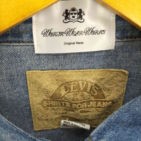 WORTH WEAR WORKS Levis ボディ ドッキング リメイク デニム シャツ ワンピース レディース import:L