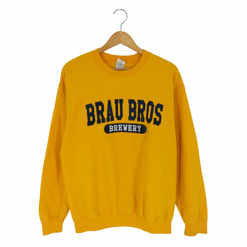 ギルダン GILDAN BRAU BROS BREWERY 刺繍 クルーネックスウェット メンズ import:M